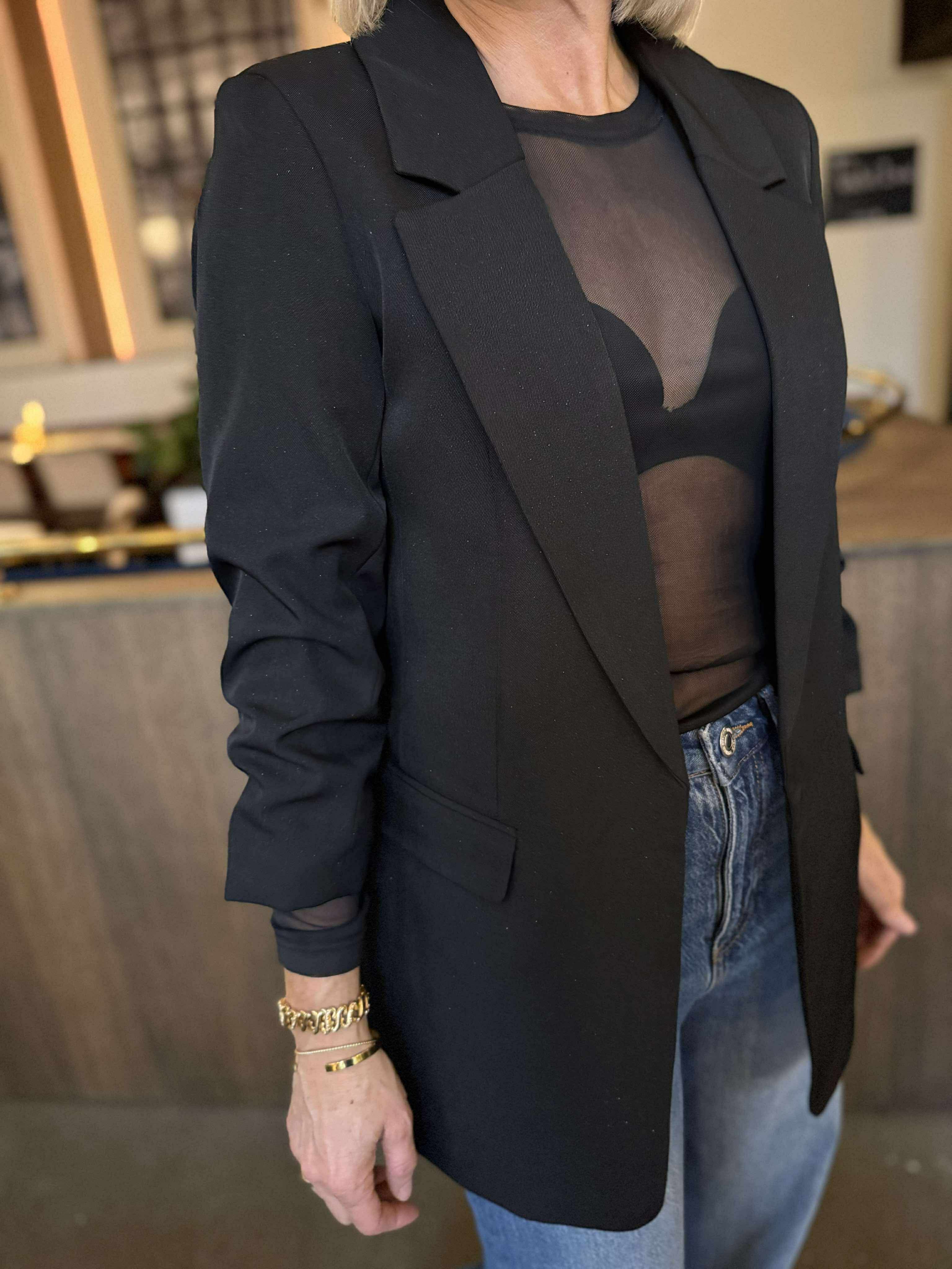 VMFRIDA Blazer - Black m. Glitter